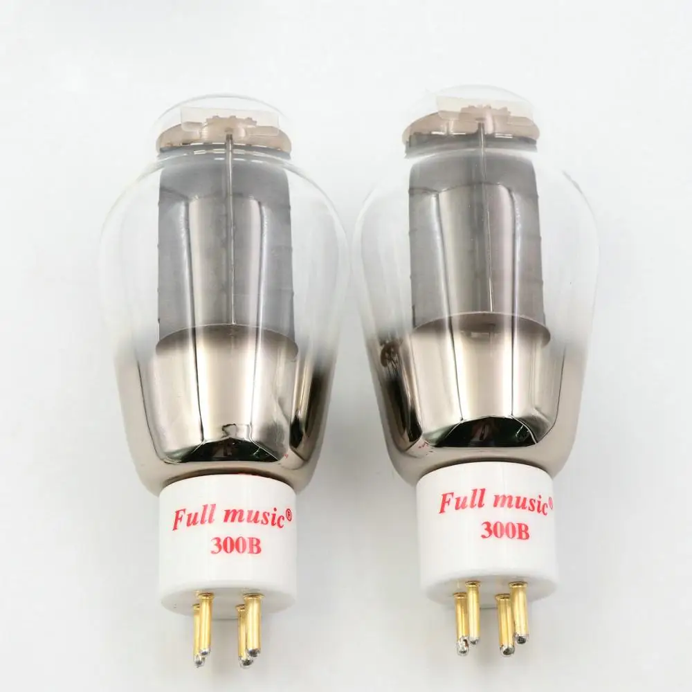 

1Pair TJ Fullmusic 300B Vacuum Tube Solid Plate Gold Pins Ceramic Base Alternative To Other Brands Tuba Audio For Vintage Hifi