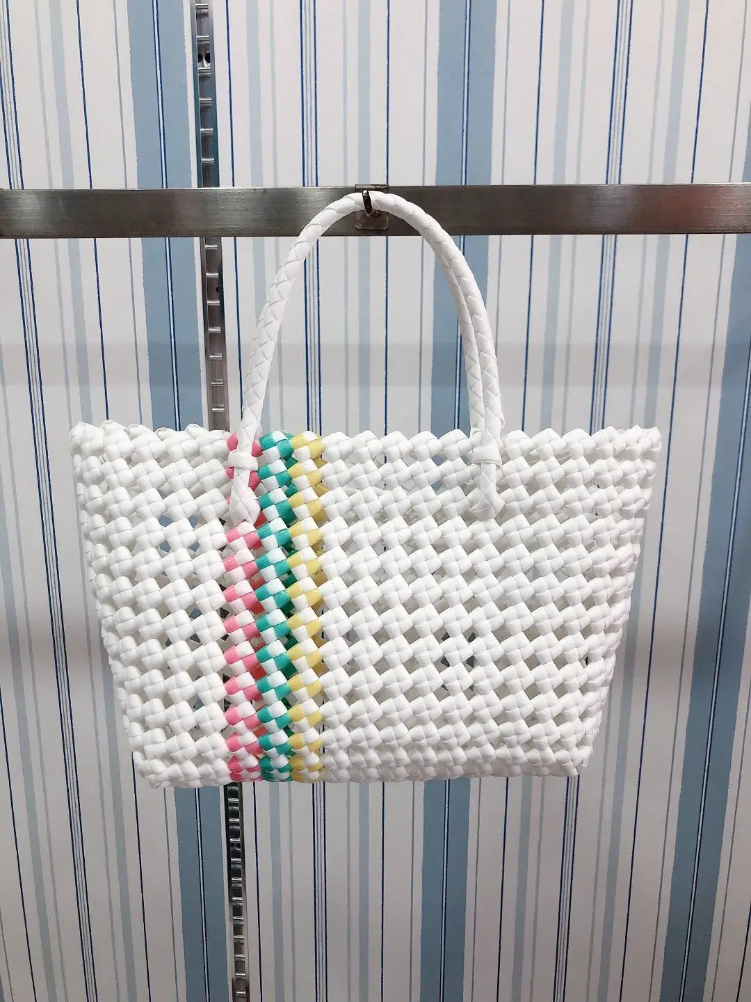 Luxury Brand Designer Style Female Travel Beach Weave Bag Weave Handbag Women Bags Pvc Knitting Basket Casual Totes