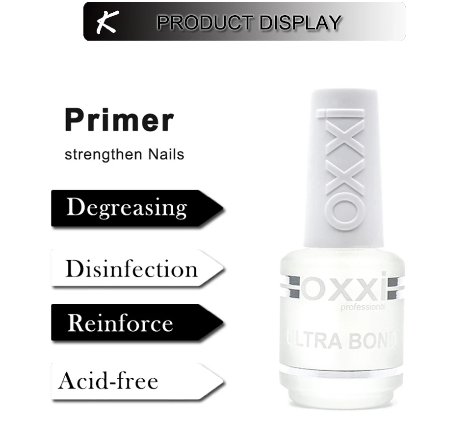 OXXI Neuester 15ml Primer für Nägel Semi-permanenter UV-Lack Gel-Nagellack Maniküre Säurefreier Ultrabond Gummi-Unterlack Überlack Gel-Lack – Detail 2