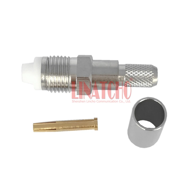 10 pcs sales 50OHM Crimp RG142 LMR195 RG58U Cable FME Female Jack Connector