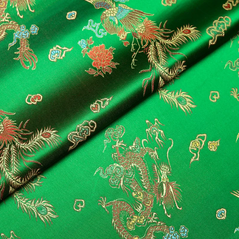 Dragon pattern fabric brocade jacquard fabric material for sewing cheongsam kimono and bags