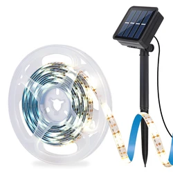 Solar Powered String Lights para decoração do jardim de Natal, luz solar ao ar livre, Strip, 90LED, guirlanda