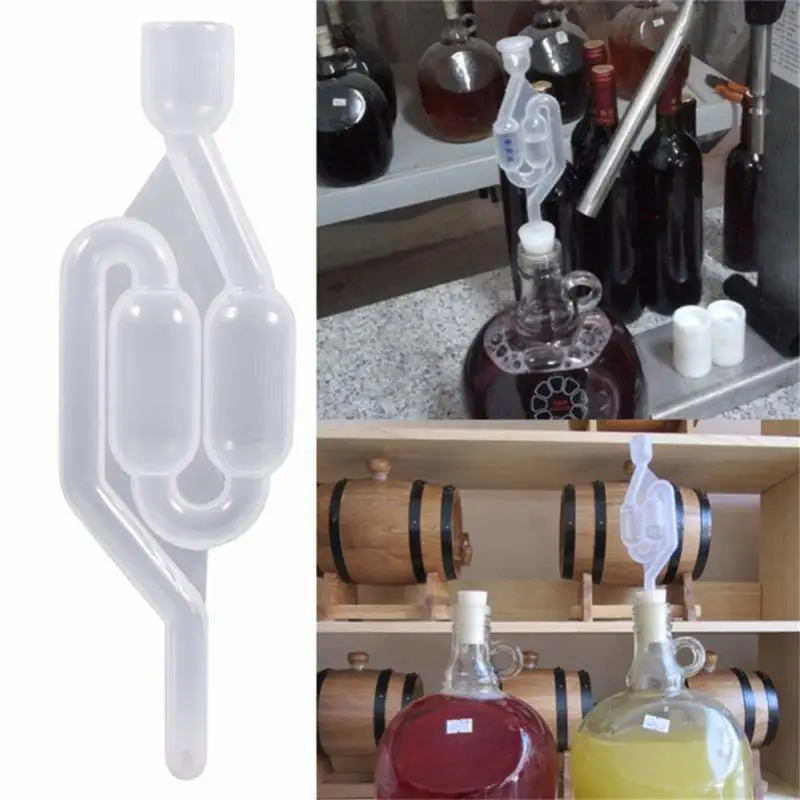 One-way Wine Beer Brewing Fermentation Check Valve Plastic Air Lock Water Seal Home Winemaking Exhaust Valve Yeast