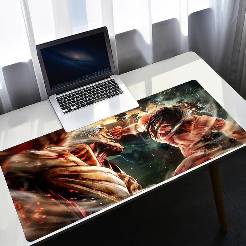 Attack On Titan Mouse Pad Large 90x40 Gaming Accessories Non-Slip Table Keyboard Desk Mat Gamer PC Rubber Anime Carpet Mousepad