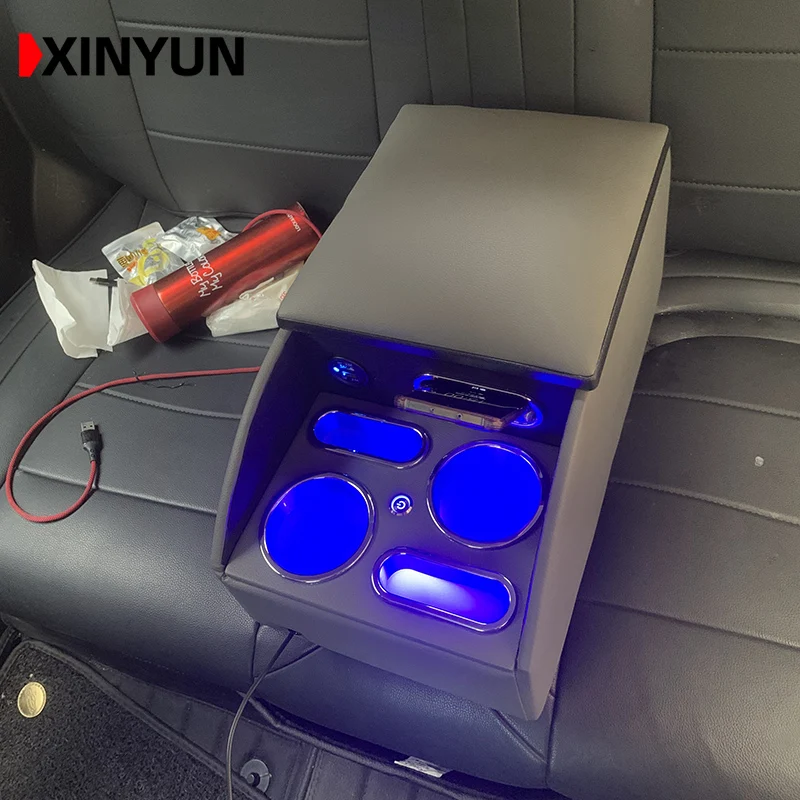 FOR HONDA XRV HRV CRV INSPIRE FIT civic accord jazz Pilot VEZEL Rear handrail box mobile phone charging USB LED Put paper towels