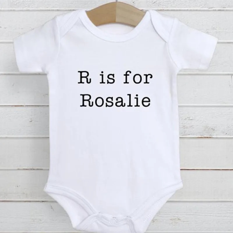 Custom Baby Name Bodysuit, Name Announcement Bodysuit Personalized Baby Onesie, Baby Shower Supplies Newborn Baby Gifts