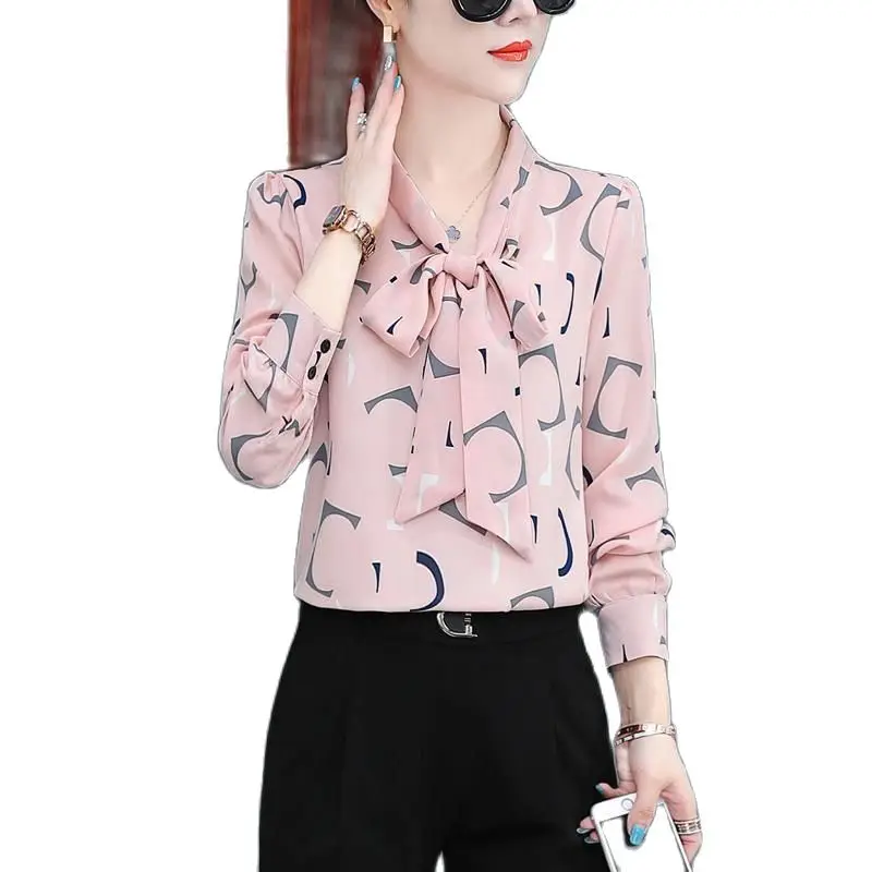 Chiffon Shirt New Annals Dress In 2022 Foreign Style Fashion Undies Women\'s Long Sleeve Top Spring And Autumn Blouse Gir