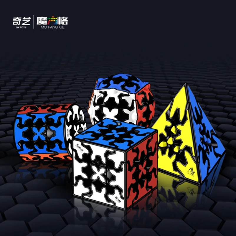 Qiyi Gear cube 3x3x3 Puzzles cube Qiyi เกียร์ Cube 3X3X3ปริศนา Cube QiYi Magic Cube 3X3X3 Cubo Magico speed Cube Mechanical เกมเกียร์ Cube ของเล่น