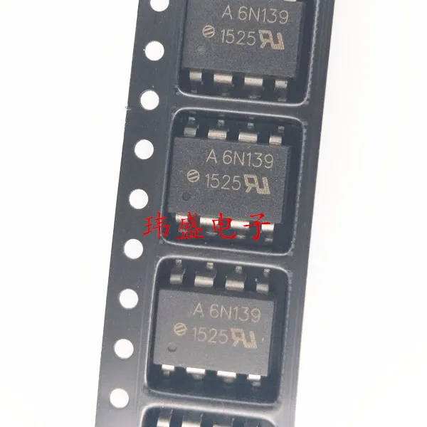 10 Uds 6N139 A6N139 HCPL-6N139 SOP8 luz acoplamiento en stock 100% nuevo y original