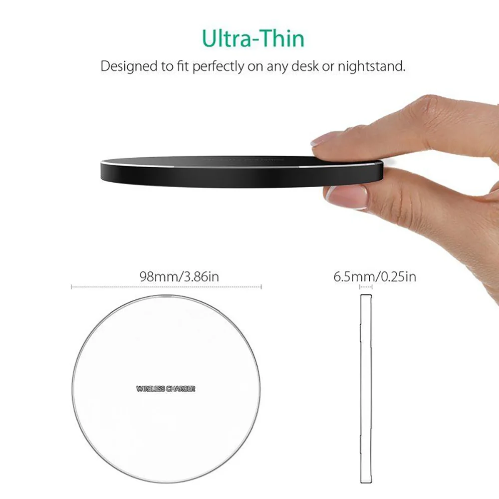 10W Quick Wireless Charger Dock For iPhone 11 Pro X XR XS MAX Qi Type C Fast Charging Pad For Samsung S9 S10 Note 10 Xiaomi Mi 9