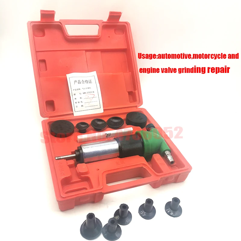 Air Operated Valve Lapper Automotive Engine Valve Repair Tool Pneumatic Valve Grinding Machine Valve Seat Lapping Kit Car Grind