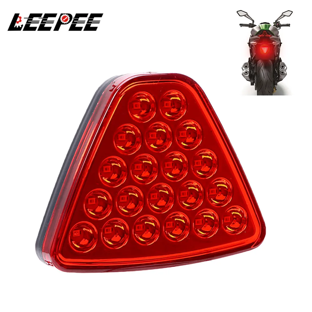 12V Car Brake Lights LED Flashing Strobe Lamps Triangel Tail Light 20LEDs Car-styling Universal Warning Light Red Reversing Lamp