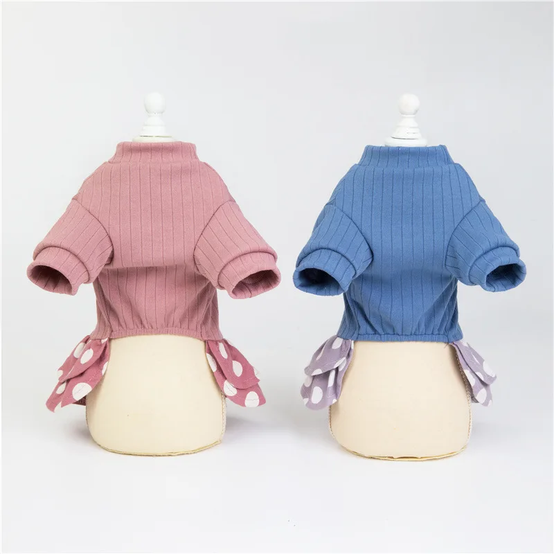 2021 Luxury Designer Dog Clothes Dress for Small Dogs Puppy Cotton Summer Dog Clothes for Girl Chihuahua French Bulldog Clothes