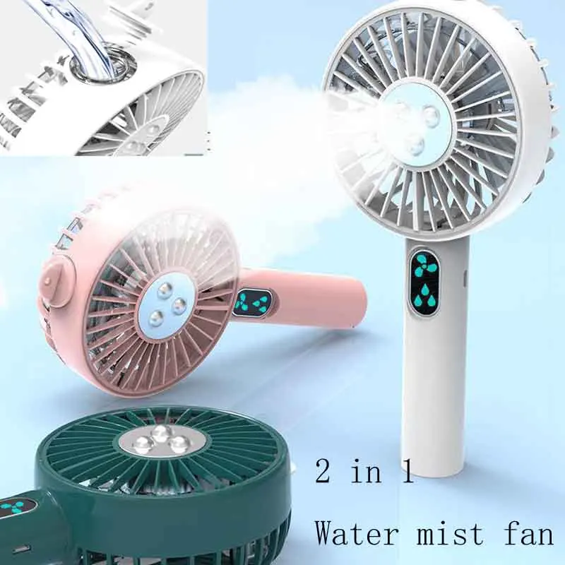 Fan Cooling Water Spray Mini Hand Fan Electric USB Battery Rechargeable Hand Fan Water Mist Fan Air Cooler Mini Fan Face Steamer