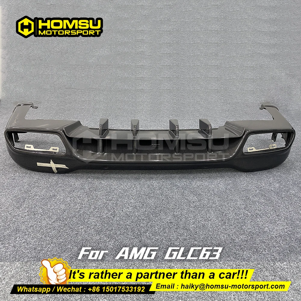 Dry/Wet Carbon Fiber Front Bumper Rear Diffuser Fit For mercedez bens GLC Class GLC63am g Carbon fiber Rear Bumper Diffuser