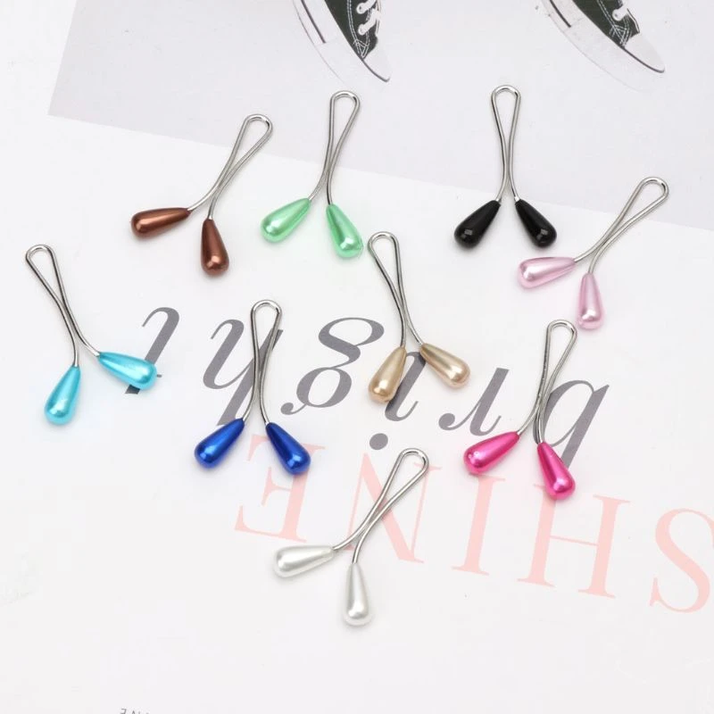 12PCS Multicolor Headscarf Scarf Clips U-shaped Pearl Pins Hijab Scarf Clips Muslim Arab Shawl Islamic Accessories Women Jewelry