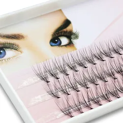 Navina 60knots/Case Natural False Eyelash Extension Makeup 10D Mink Individual Faux Eye Lashes Professional Fake Grafting Cilias