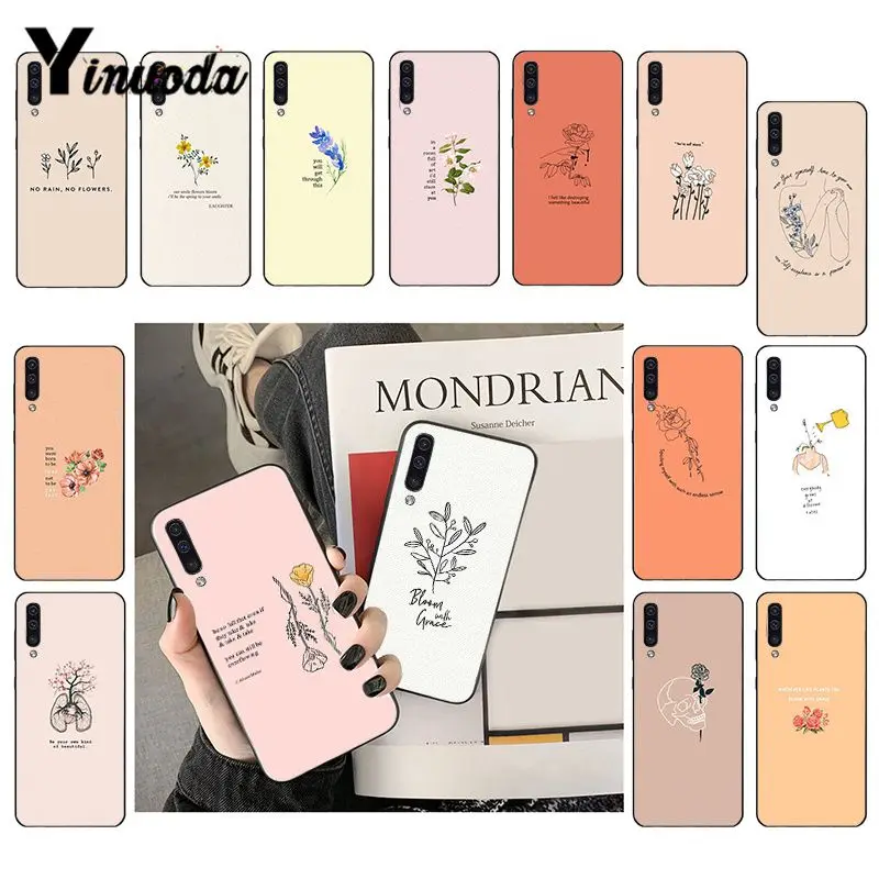 Yinuoda Great Aesthetic Flower art  Phone Case For Samsung Galaxy A7 A50 A70 A40 A20 A30 A8 A6 A8 Plus A9 2018