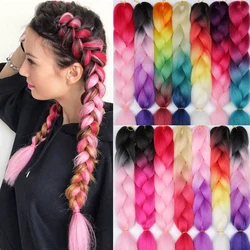 Über 105 Farbe 100g 24 zoll Ombre Haar Jumbo Braid Haar Ausdruck Für Häkeln Box Zöpfe Synthetische Haar Kanekalon großhandel