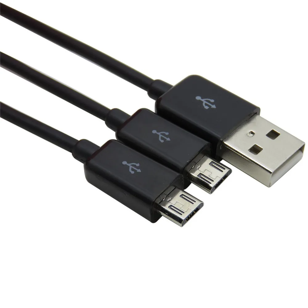 Podwójny kabel Micro USB Splitter kabel do ładowania USB męski na 2 Micro USB Splitter kabel do ładowania 1 do 2 ładowarka Micro USB kabel do