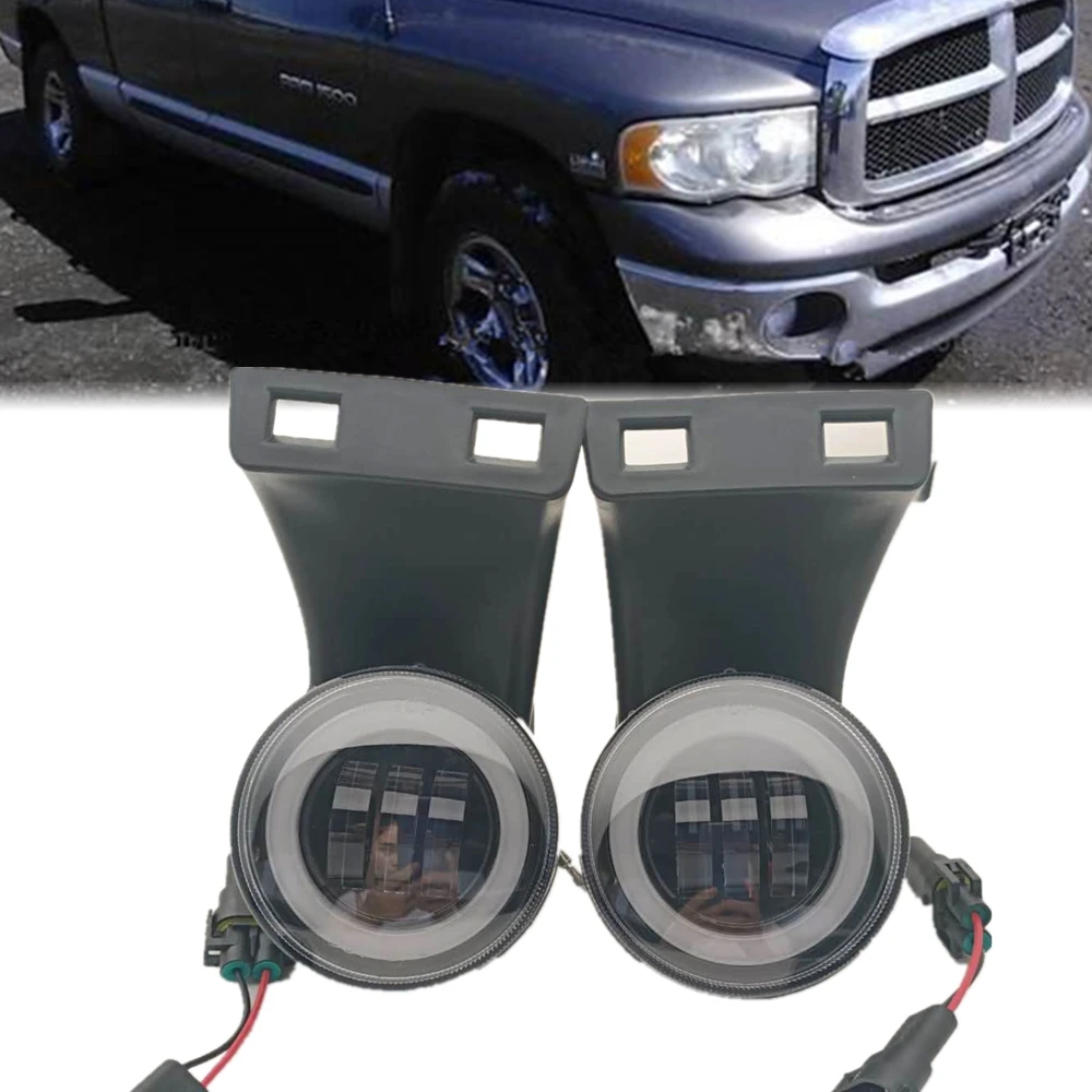 

LED DRL Fog Light Front Bumper Driving Lamp Assembly For Dodge RAM 1500 2500 3500 1994-2002 Pick Up