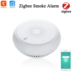 Tuya Smart Zigbee 3.0 Rilevatore di fumo per allarme antincendio Sistema Smart Home 2.4GHz Sensore di fumo per prevenzione di sicurezza ad alta sensibilità