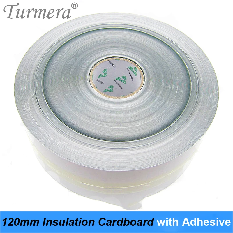 1m 120mm 18650 cartón aislante de batería con adhesivo para paquete de batería de litio 18650 pegamento aislante de celda parche de cartón