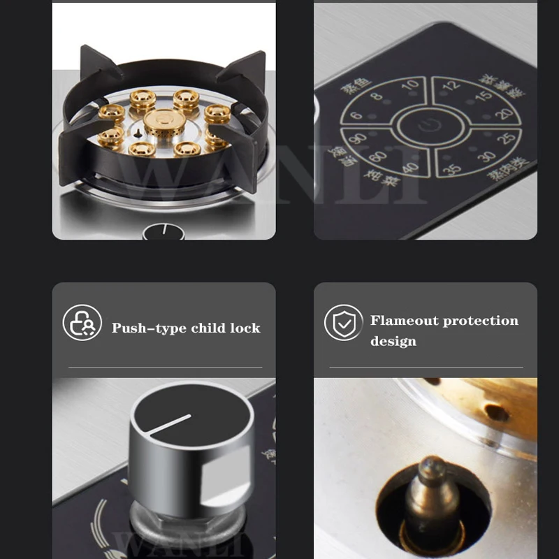 D09/D10/D11 Hộ Gia Đình Đơn Lò Từ Nhúng Bếp Gas Tự Nhiên Hóa Lỏng Bếp Gas Bếp Dụng Cụ Nấu Ăn