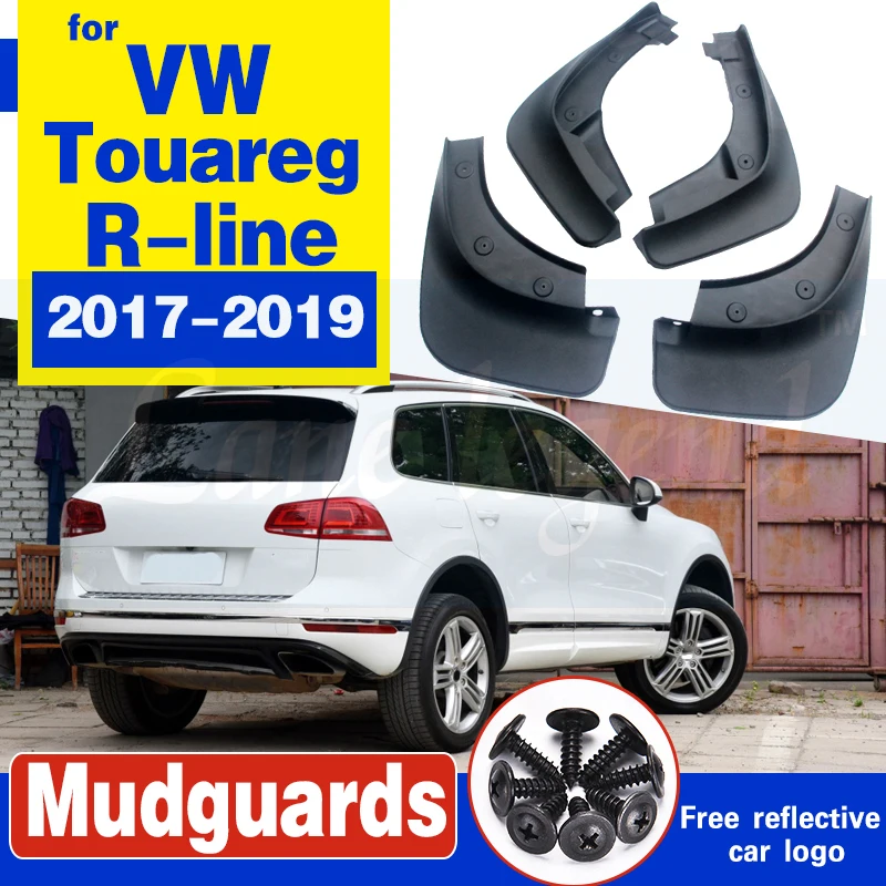 4pcs/set car Mud Flaps FOR Volkswagen VW Touareg R-line 2017 2018 2019 R Line Mudguard Mudflaps Splash Guards