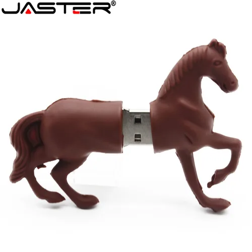Imagen 2 del producto Unidad flash USB estilo caballo blanco JASTER, bonitos colgantes de dibujos animados, 8gb, 32gb, 64gb, lindo animal, memoria Stick, 4gb, 16gb, regalo