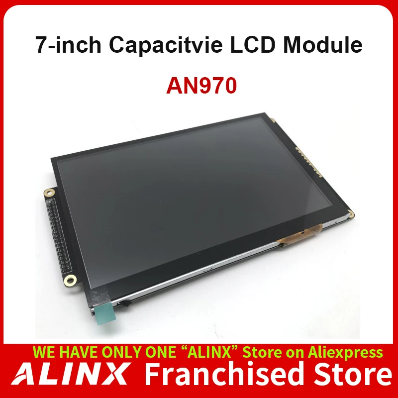 Alinx-an970 módulo de tela lcd tft capacitiva, 7 polegadas, 5 pontos, para quadro fpga