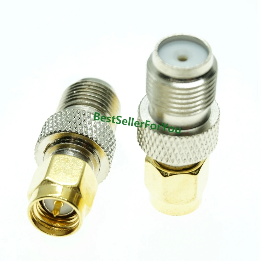 F Type Female Jack To SMA Male Plug Coax Coaxial Connector RF Adapter