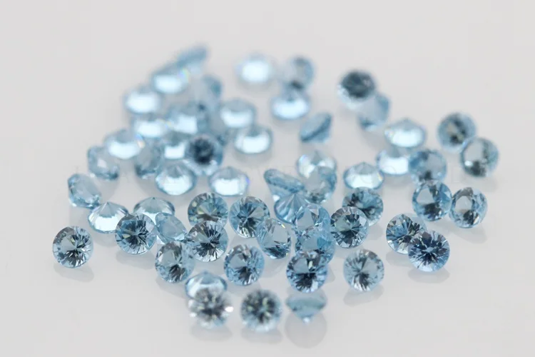 5A Synthetischer Spinell Grün-Blauer Stein Mehrfarbig 2,0~12mm Größe Runder Brillantschliff Für Schmuck – Detail 6