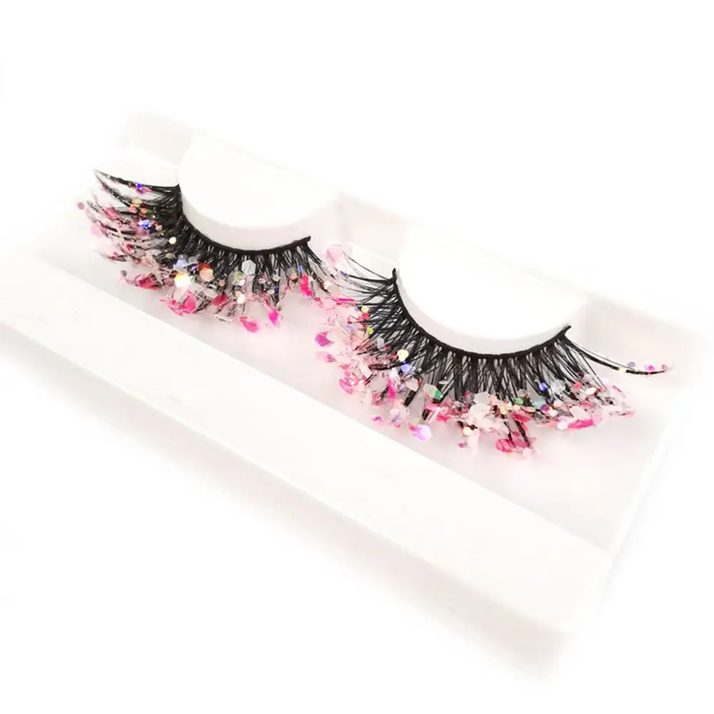 Women Beauty Fluffy Dramatic Eyelashes 3D Mink Lashes False Eyelashes 25mm Luminous