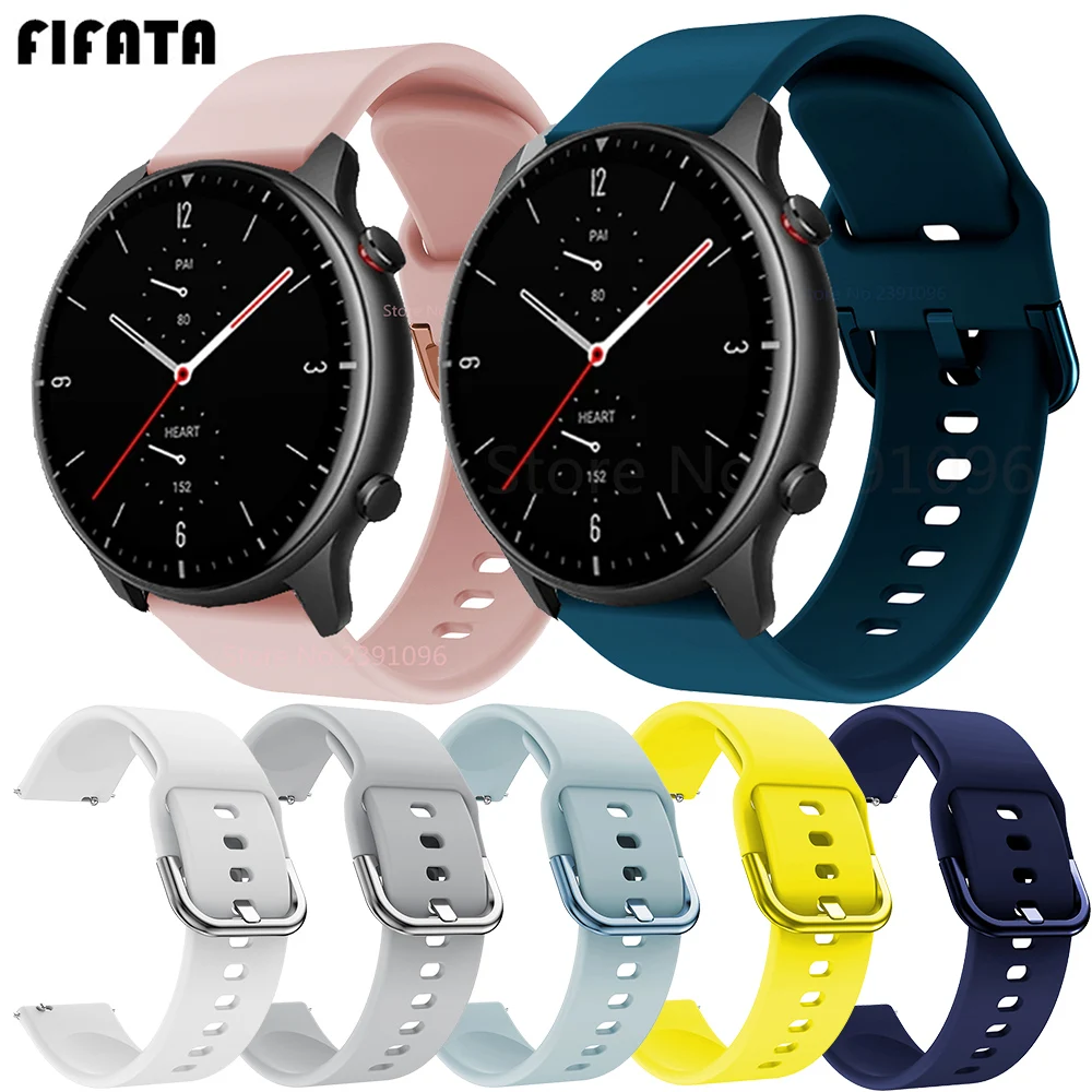 FIFATA 20 22MM For Amazfit GTR2 Soft Silicone Sport Watchband Xiaomi Huami Amazfit GTR 42 47mm GTR2 GTS2 Smart Watch Accessories