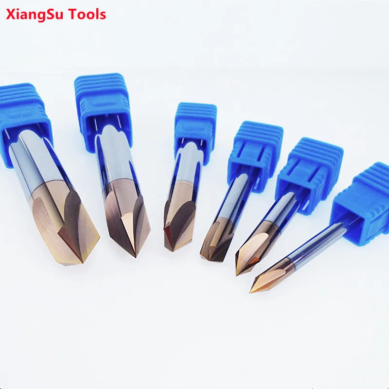 D3-D4-D5-D6mm HRC55 Grade Chamfering Cutter Carbide Tungsten Drill Bit 3 Flutes CNC Machine for Metal Working