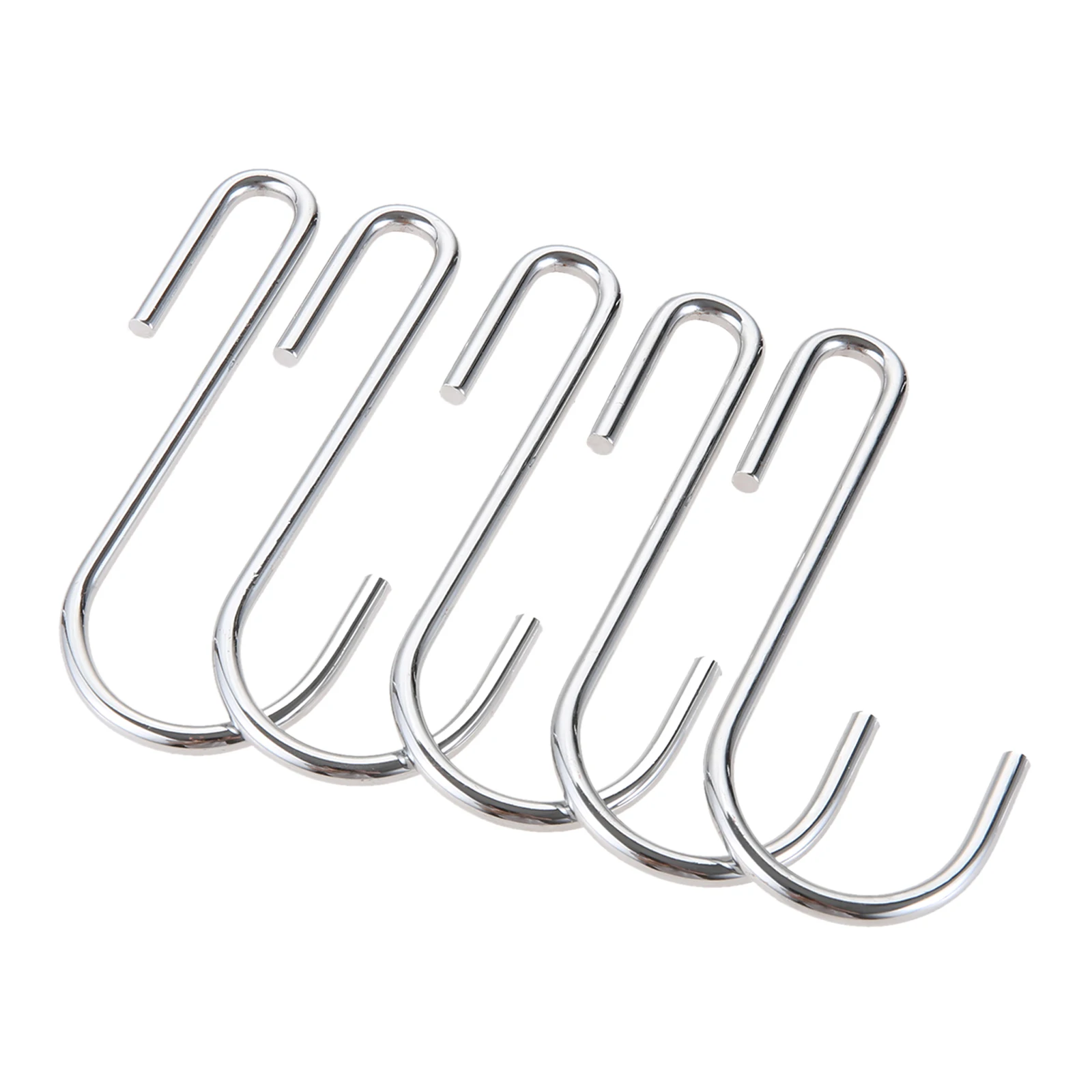 Utensilios de cocina en forma de S de plata, ganchos colgantes para toallas, zapatos, ollas, sartenes, gancho colgante para cocina, baño y dormitorio, 10 Uds.