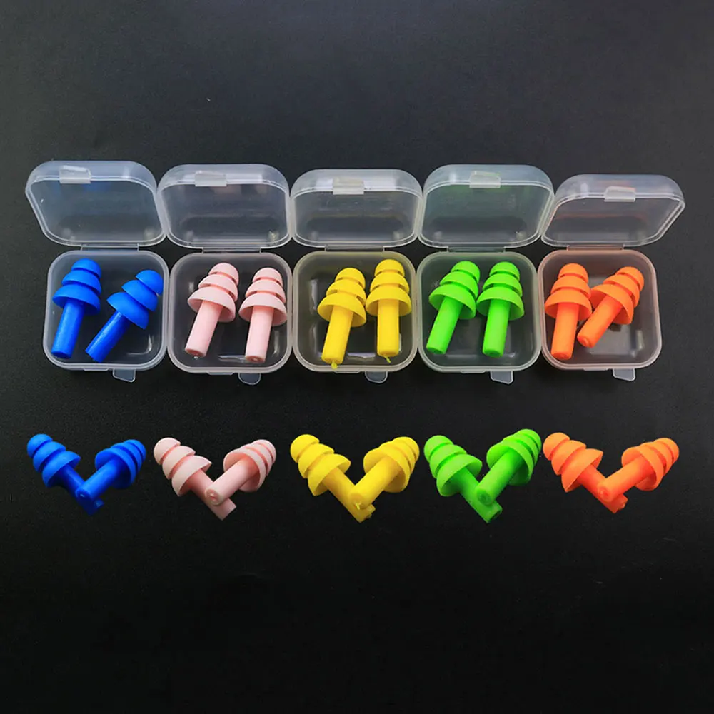 Silicone World Anti Noise Silicone Earplugs Waterproof Swimming Ear Plugs For Sleeping Diving Surf Soft Comfort Ear Protector