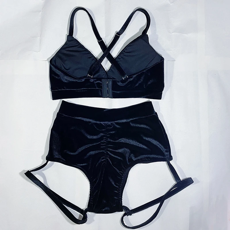 2021 Jazz Nhảy Đường Phố Trang Phục Bikini Gợi Cảm Bộ Múa Cột Quần Áo Nữ Hip Hop Trang Phục Múa Cột Hiệu Suất Mặc DQS7696
