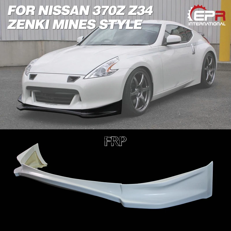 

2009-2012 FRP Front Lip Trim For Nissan 370Z Z34 Zenki Early Model Mines Glass/Carbon Fiber Front Lip(Pre-facelift)Body Kit 370Z