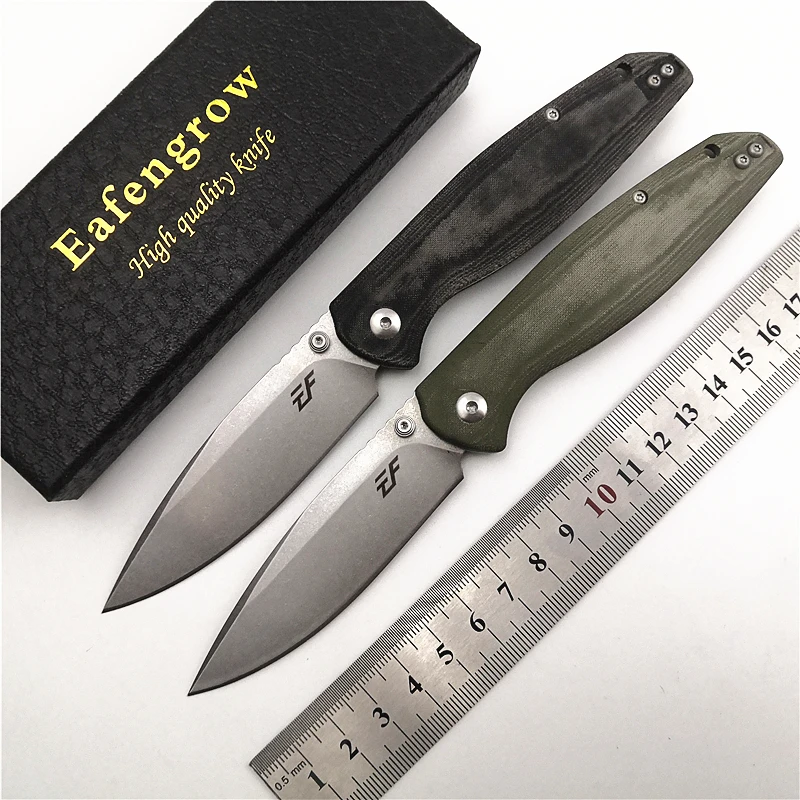 

Eafengrow EF966 Real D2 Blade Micarta Handle Axis-System Utility Camping Hunting Outdoor EDC Pocket Folding Knife