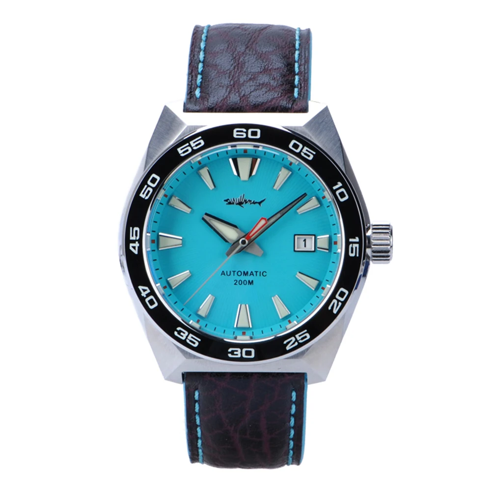 

HEIMDALLR Men Automatic Watch Mens Diver Watches Luxury Mechanical Wristwatches 200m Waterproof C3 Luminous NH35 Leather Strap