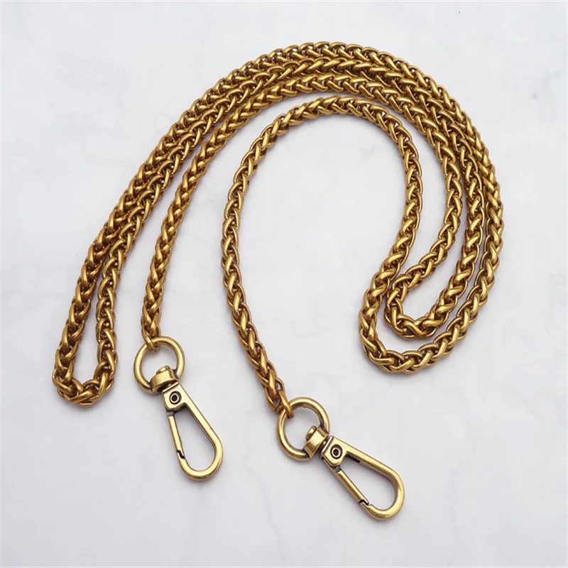 5/6/7mm Golden Metal Bag Chain Metal Purse Chain Shoulder Bag Hardware Bag Parts Woman Bag Handle Clutch Chain With Clasp