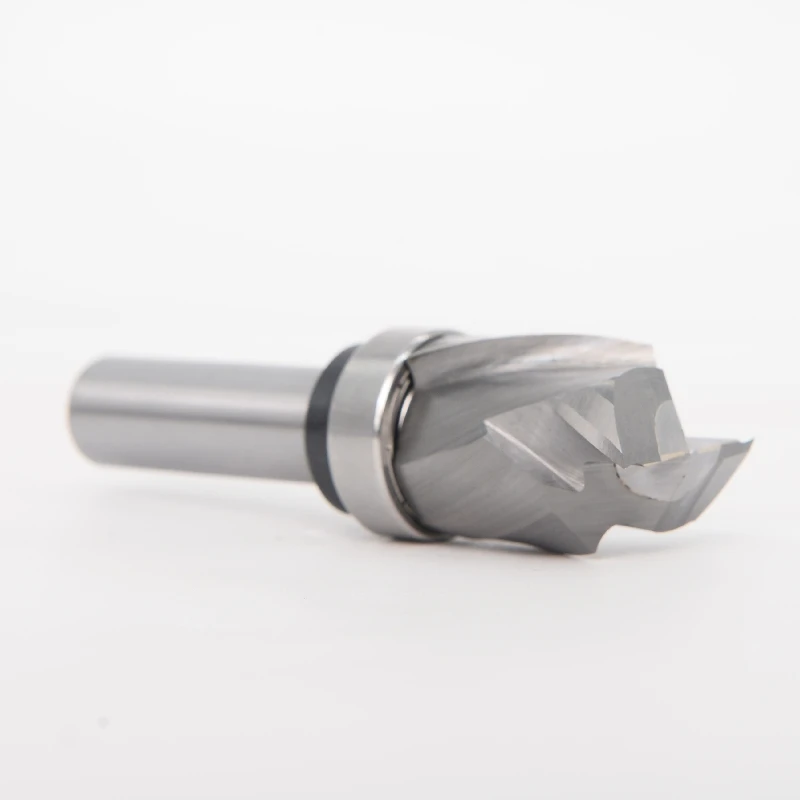 Top Bearing Ultra-Perfomance Compression Flush Trim Solid Carbide CNC Router Bit - 1/4\