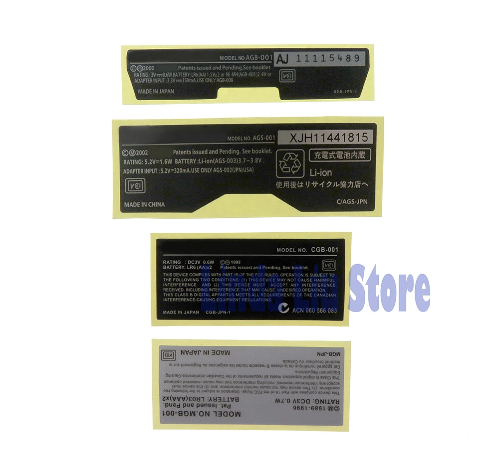 200 PCS ใหม่ป้ายกลับสติกเกอร์สําหรับ Gameboy ADVANCE/ SP/ สีสําหรับ GBA/ GBA SP/ GBC/GBP เกมคอนโซล