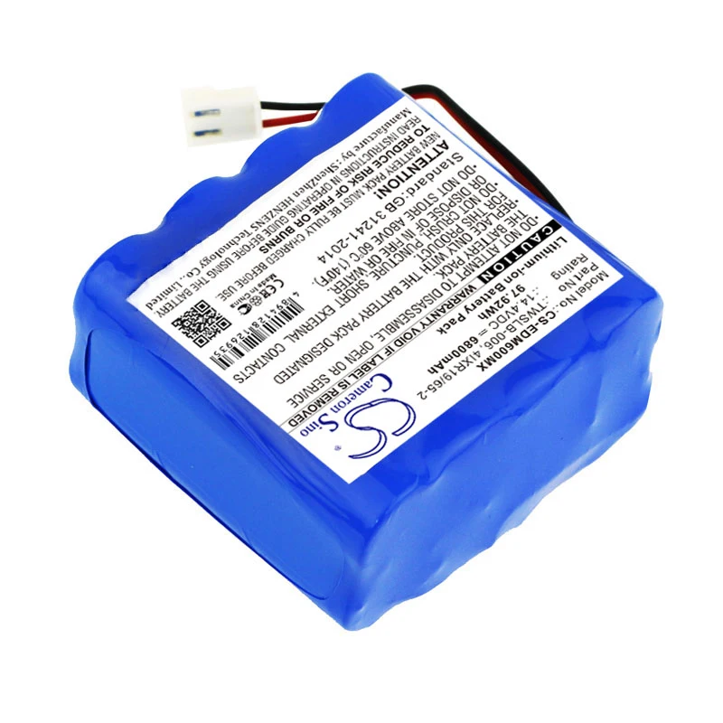 Replacement Battery for EDAN  F6, F9 4IXR19/65-2, HYLB-854, TWSLB-006 14.4V/mA