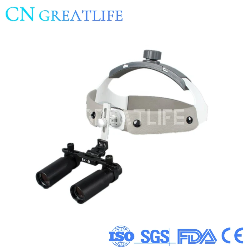 6x Led Headlamp Dental Magnifier Dental Surgical Loupes 6x Dental Loupes 6x with Led Light