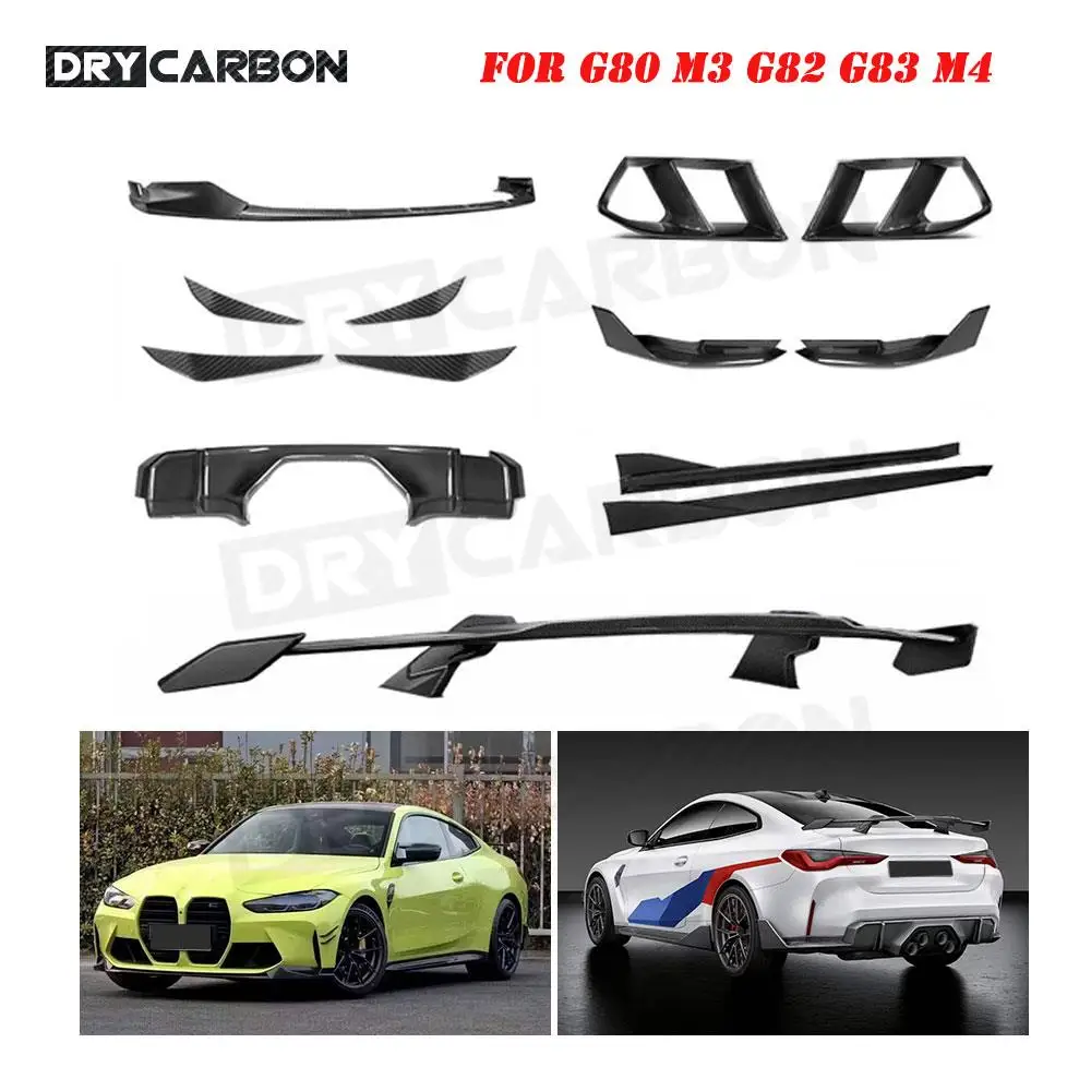 

Carbon Fiber Car Bodykit for BMW 3 Series 4 Series G80 G82 G83 M3 M4 2021+ Front Lip Side Skirts Rear Diffuser Rear Spoiler FRP