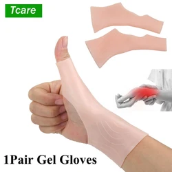 Tcare silicone gel terapia pulso polegar apoio luvas artrite pressão corrector luva tendinite carpal luvas de proteção novo