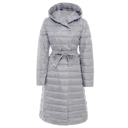 Winter thick x-long Down Jacket Duck Down Hooded new Jackets women Ultra Warm Slim Coats Parka Female Solid Outwear Luxury